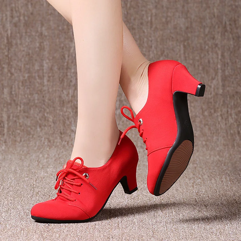 New latin dance shoes for woman ladies ballroom practice shoes women high heel 3.5/5cm Outdoor rubber soles dancing modern shoes