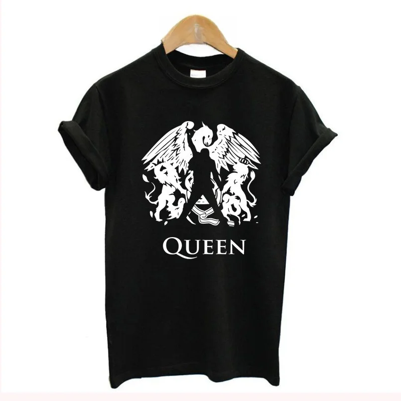 

Футболки Queen Band с графическим рисунком, женская футболка с принтом Fredd, один материал, 00% женский модный повседневный хлопковый топ