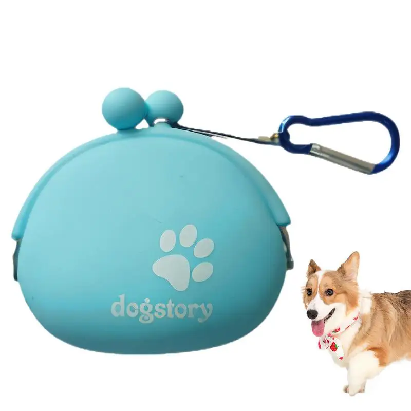 Silicone Dog Treat Pouch Dog Training Container Dog Treat Carrier Holder Puppy Treat Snack Bag Food Reward Storage Bag