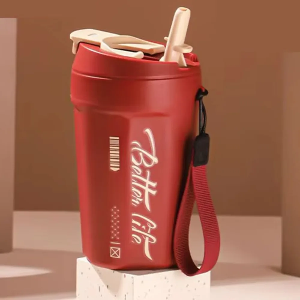 

Stainless Steel Travel Thermal Cup Keeps Cold and Heat Drinking Kettle Coffee Vacuum Flask Portable Heat-resistant