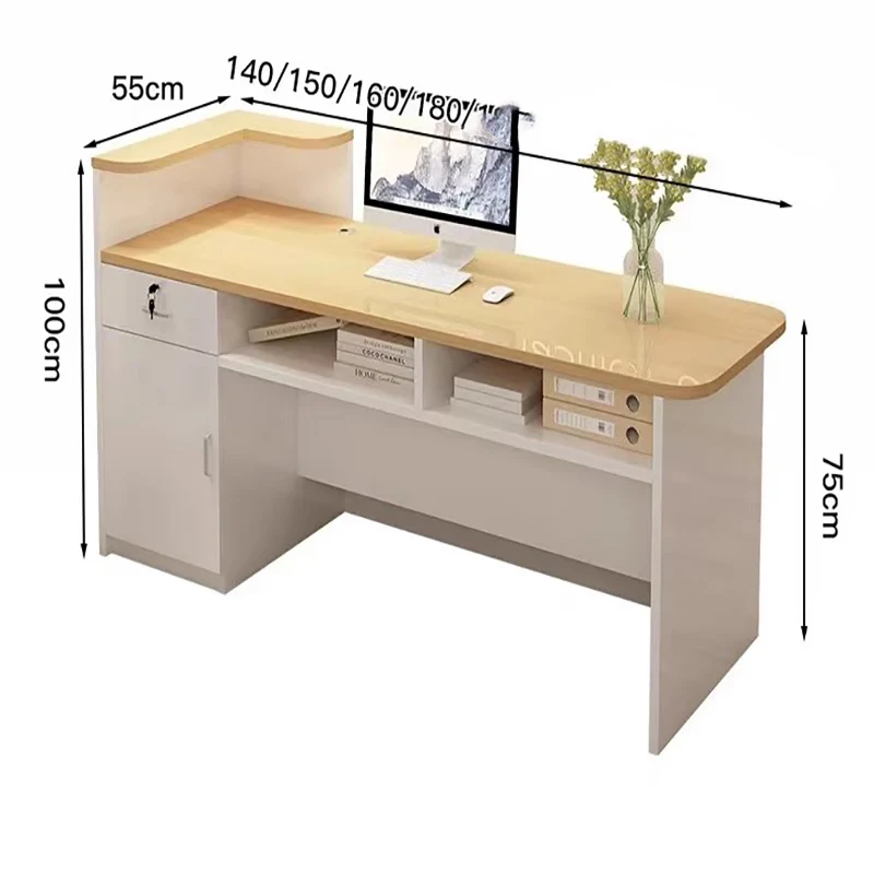 Aesthetic Luxury Reception Desk Counter Decorations Beauty Modern Reception Desk Counter Office Hair Salon Salon Furniture