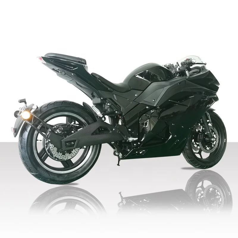 STLF Luyuan Range 200km Adulto 72V 5000W 130KM/H Bicicleta eléctrica negra mate Motocicletas eléctricas