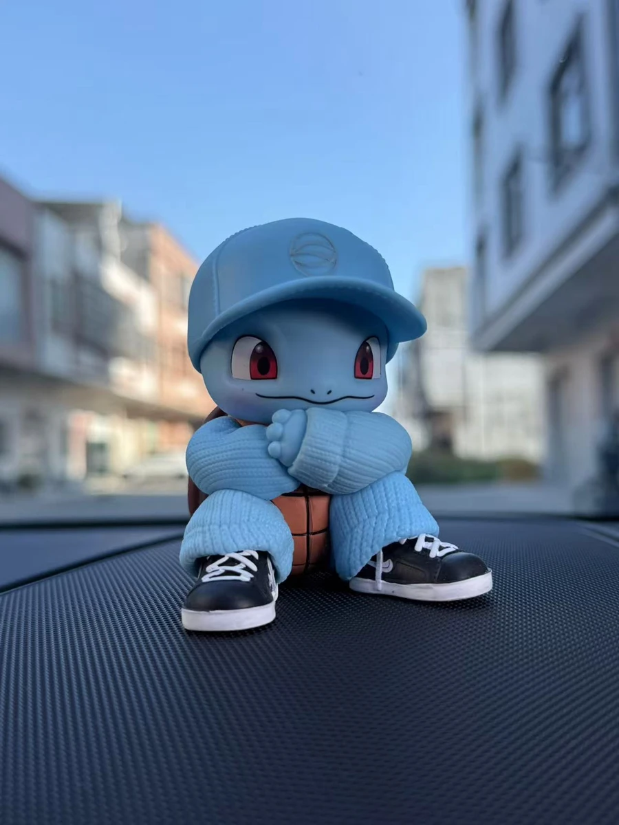 8.5cm Pokémon Anime Figure Trend Squirtle Action Figure Kawaii Room Car Ornaments PVC Collection Model Doll Toy Birthday Gifts