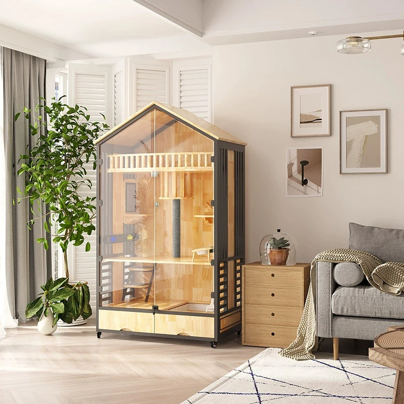 

Новый роскошный современный однотонный кошачий домик для домашних животных с многослойной стальной структурой для кошек