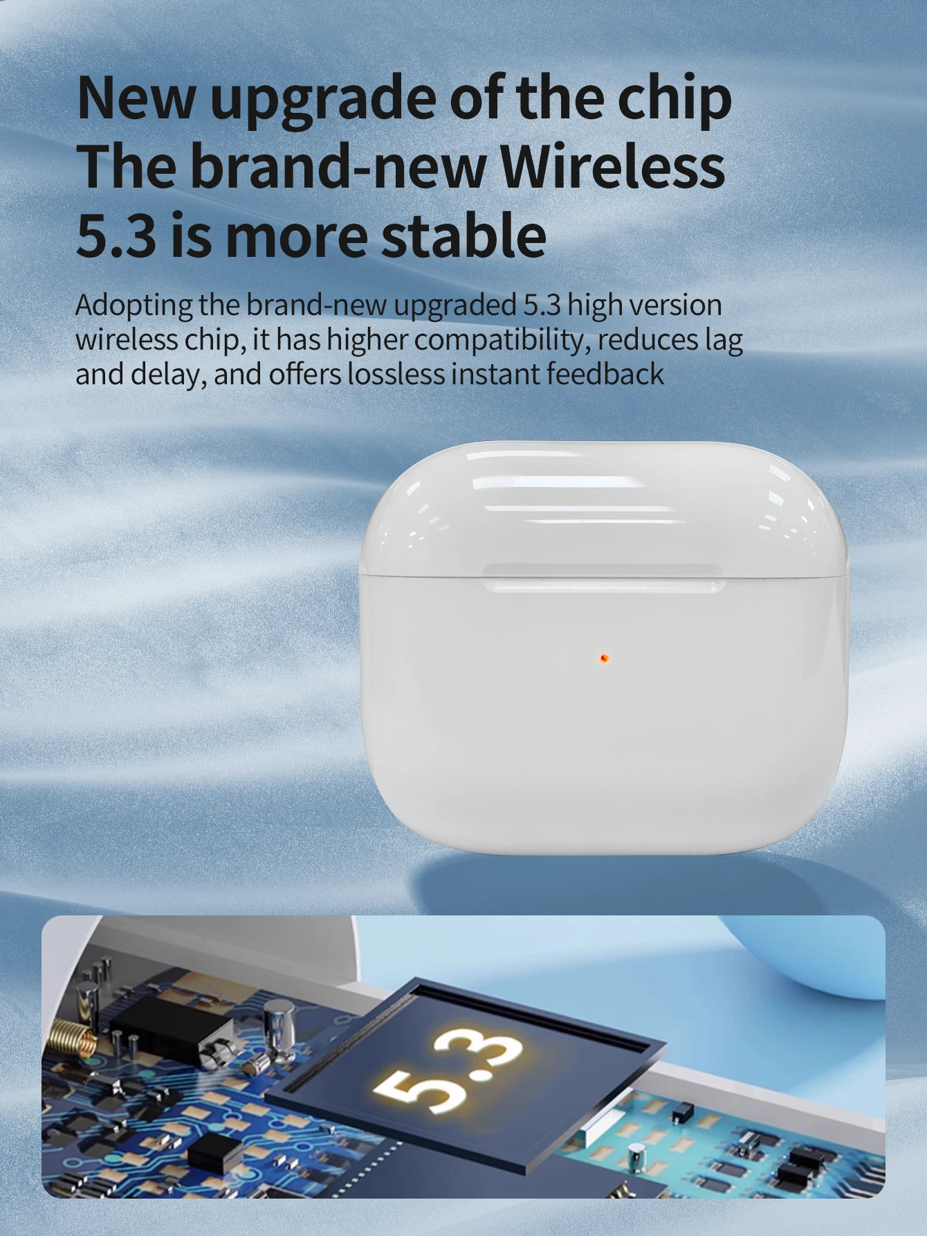 سماعة رأس بلوتوث من Airs Pod، سماعة رأس لاسلكية، سماعة بلوتوث، بطارية طويلة، تحكم باللمس، شحن لاسلكي لجميع الهواتف الذكية #5