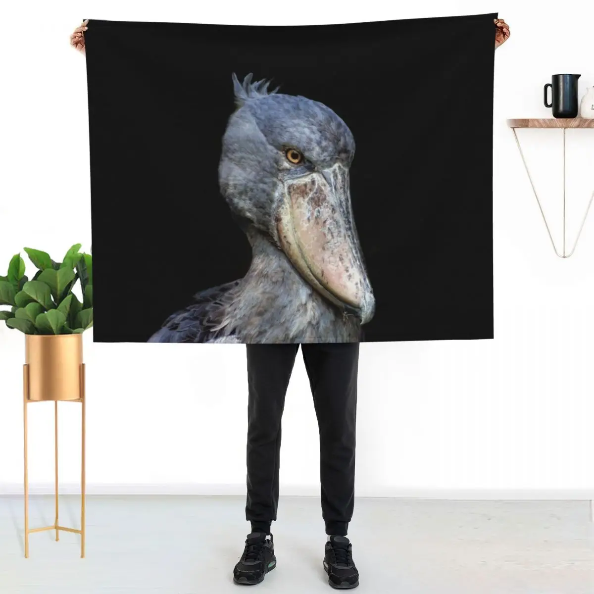 

Shoebill Throw Blanket Breathable Lightweight Blanket for Adults Kids