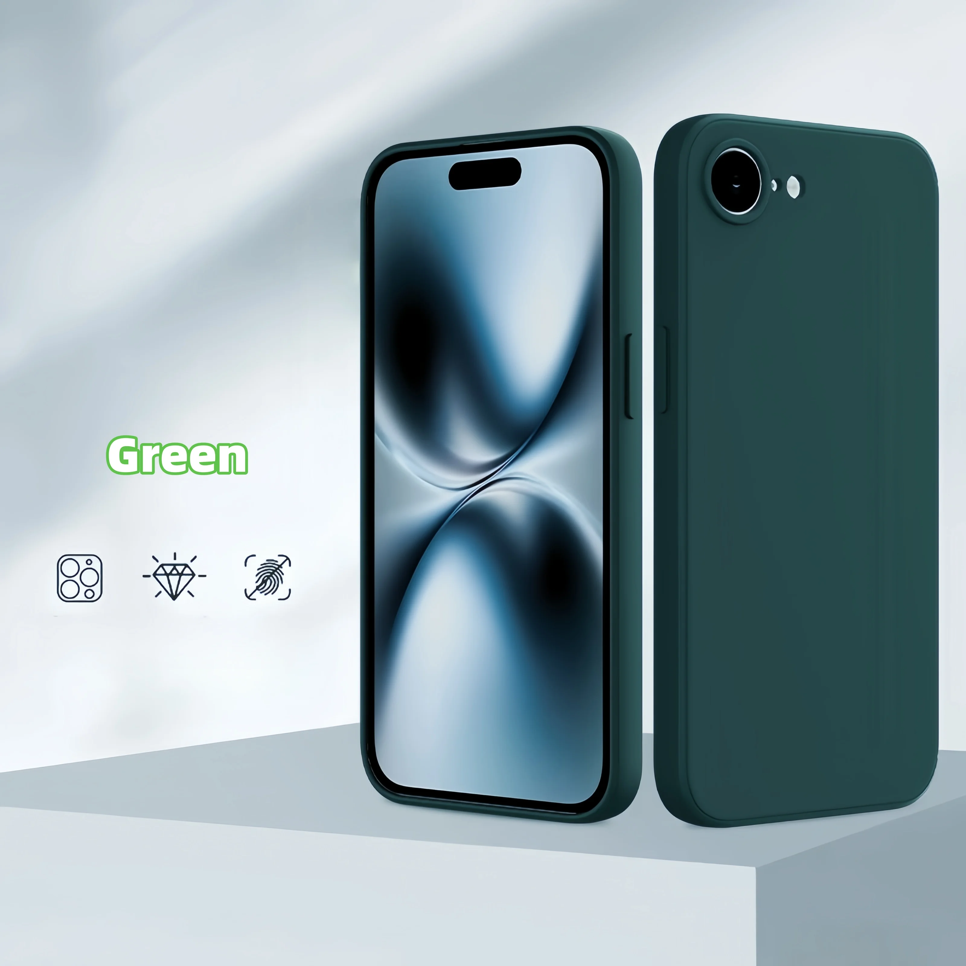 Modische Einfarbige Stoßfeste Schutzhülle aus Flüssigsilikon für iPhone 17e/16e/SE2022/SE2020/8/7/8+/7+/Xs Max/XR/XS/X – Detail 10
