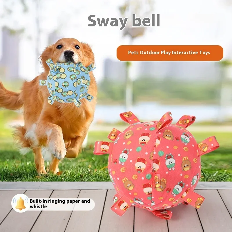 

Dog toy ball sounding to relieve boredom Pet self-hi, biting resistance, physical exertion, grinding teeth Pet dog trainer