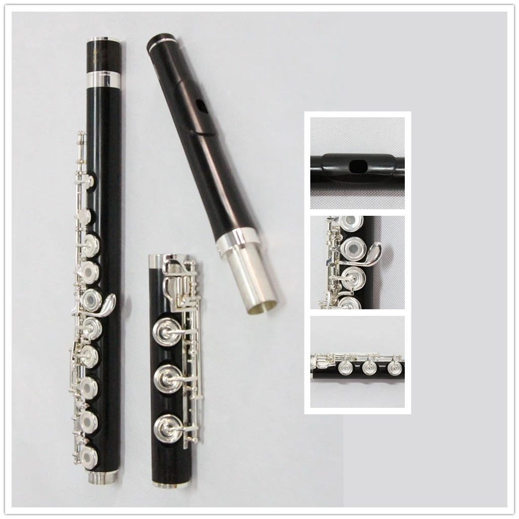 FFL-600S Professional C Flute High End Silver Plated Finish Enony Performance Instrument Flute With Maple Wood Case