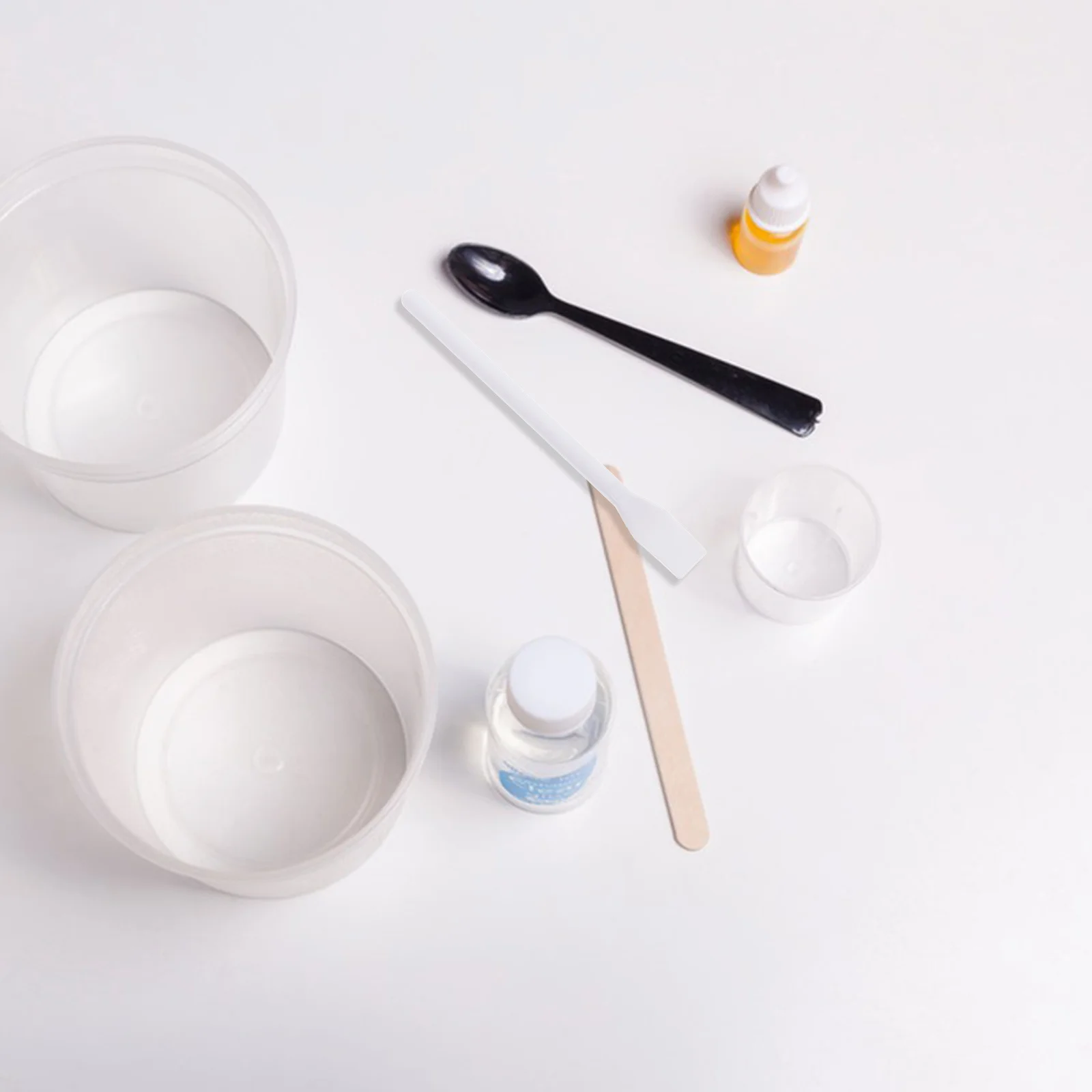 10 قطعة الغراء البلاستيك قضيب عصا ملعقة صغيرة لخلط كشط الحرف الطلاء قناع الوجه كريم جرة أدوات العناية بالبشرة الفن الحرفية