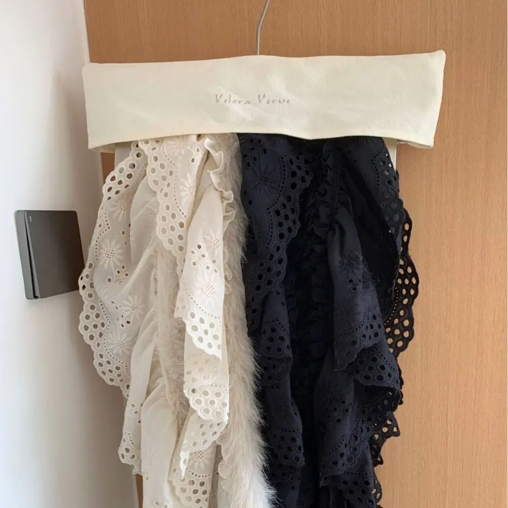 

Простой кружевной шарф Y2k, утепленная теплая шаль, однотонные зимние шарфы для девочек, однотонные зимние шарфы для девочек