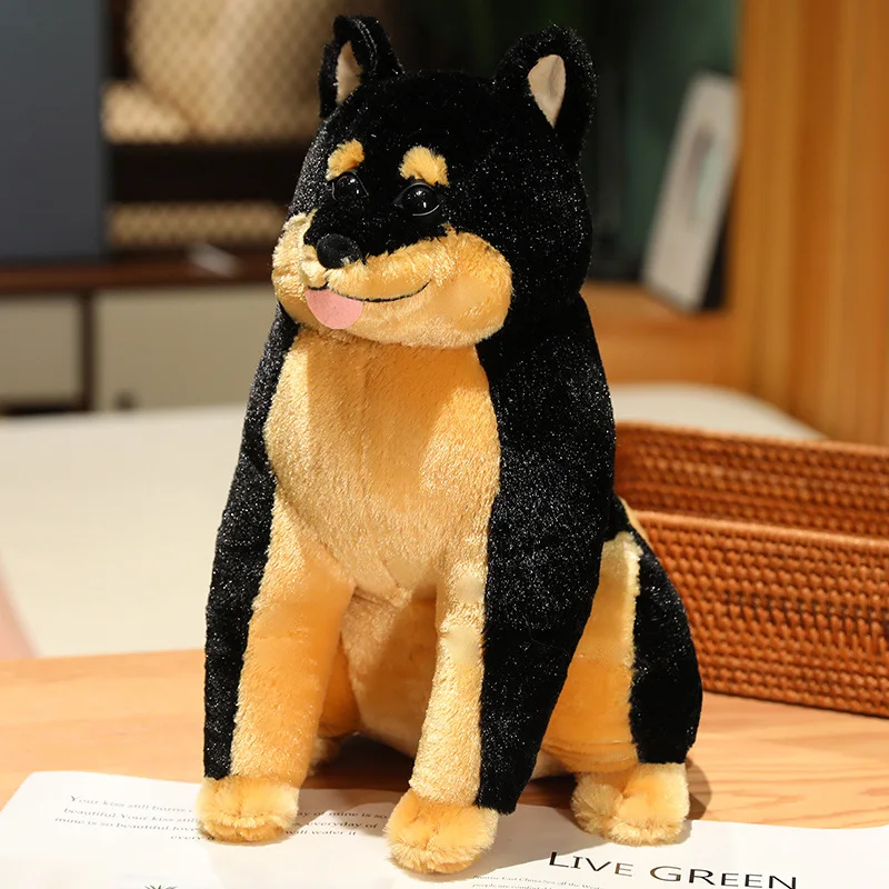 Enorme Echte Shiba Inu Hond Knuffel Realistische Dieren Zitten Puppy Poppen Gevulde Zacht Cartoon Speelgoed Voor Kinderen Verjaardagscadeau