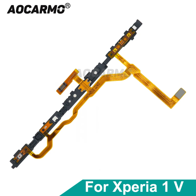 Aocarmo For Sony Xperia 1 V X1v Volume Button Shutter Key Flex Cable Repair Part XQ-DQ72 DQ62 DQ44 SO-51D SOG10