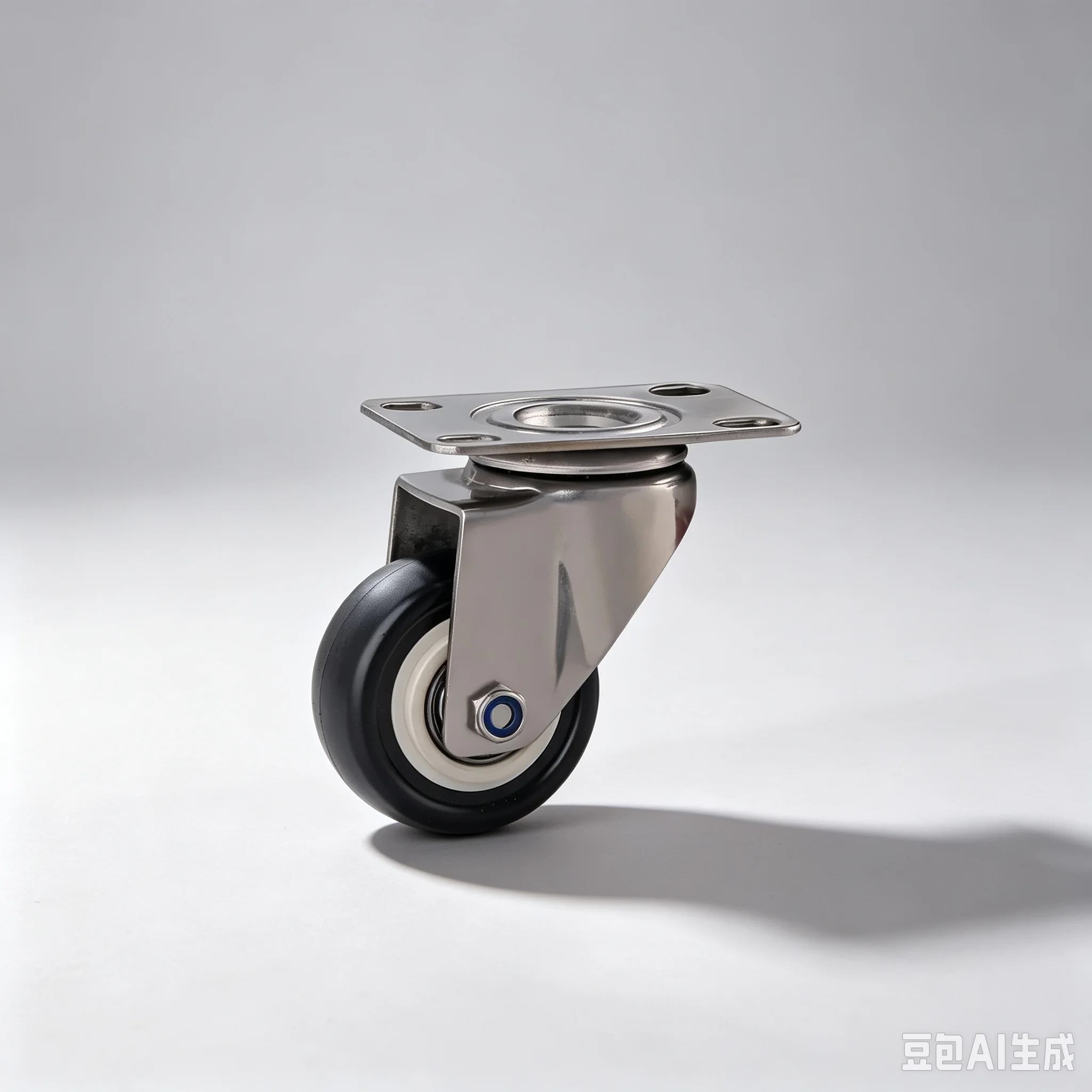 2 Inches Casters Wheels with 304 Stainless Steel Frame Polyurethane Tread Mute No Rust for Humid Environment Industrial PU Caste
