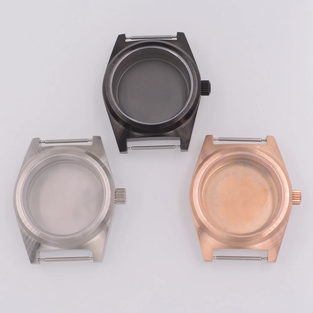 

Корпус часов 38 мм, винтажный, серебристый/черный/розовое золото, с сапфировым стеклом, подходит для механизмов NH35, NH36, ETA2824, PT5000, ST2130.