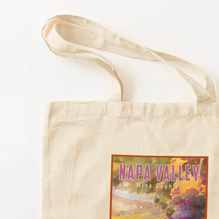 California Travel Wine Vineyard Napa Valley Tote Bag Women bags canvas tote Portable shopping bag hand bag