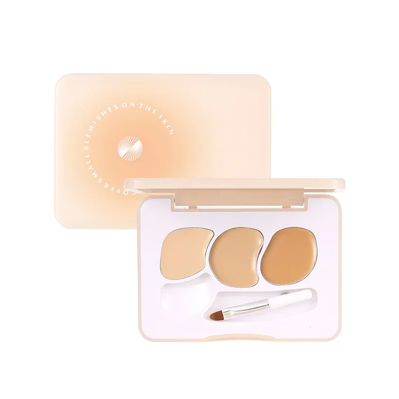 WODWOD 3-color concealer covers spots, acne marks, dark circles and tear troughs with creamy and moisturizing texture