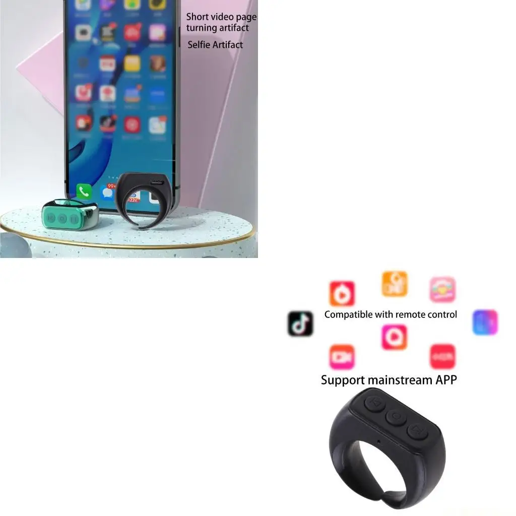 

E56B Мобильный телефон Bluetooth-совместимое устройство для переворачивания пальцев Мини-видеоконтроллер