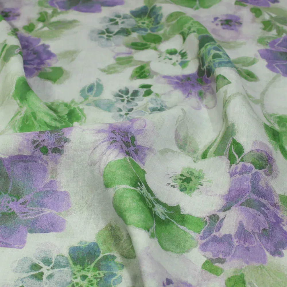 

1yard Fashion unique dress robe shirt fabrics for clothing pure ramie fabric Rural style sewing