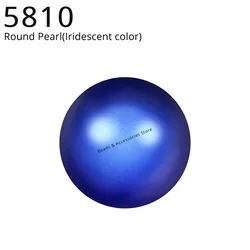 5810 Original Crystal from Austria Iridescent Color Matte Round Pearl Full Hole Loose Beads Jewelry Making Cloth Accessories