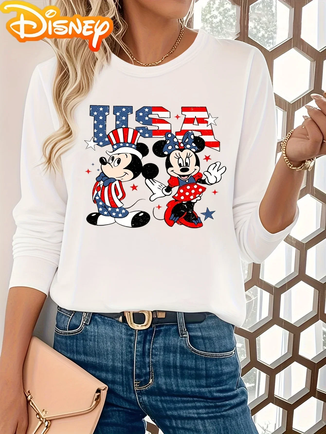 

2025 New Disney Printed Trendy Leisure Pure Cotton T-shirt Retro Street College Style Commuting Y2K Harajuku Slim Fit unisex