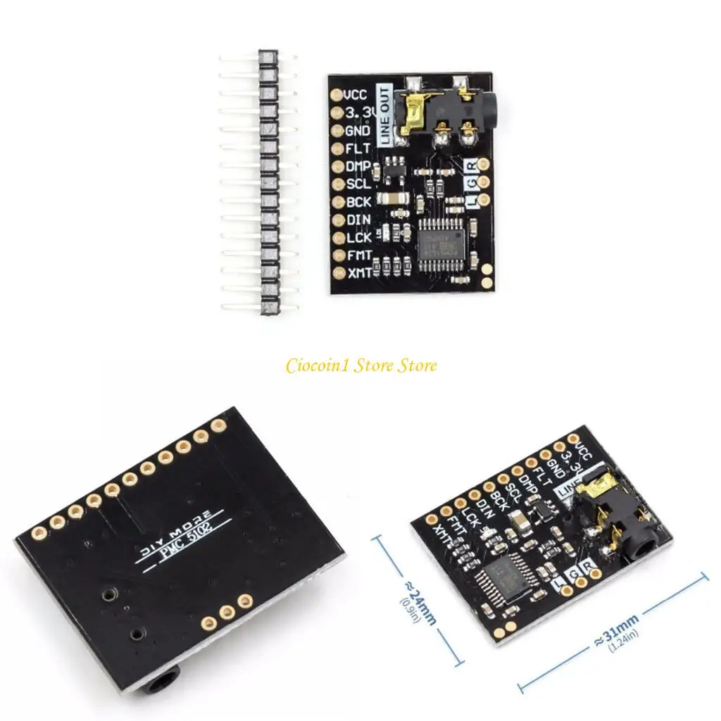 

A3PC PCM5102A Stereo Digital Sound Decoders Board Module Voice Module Player Module Digital to Analog Converters