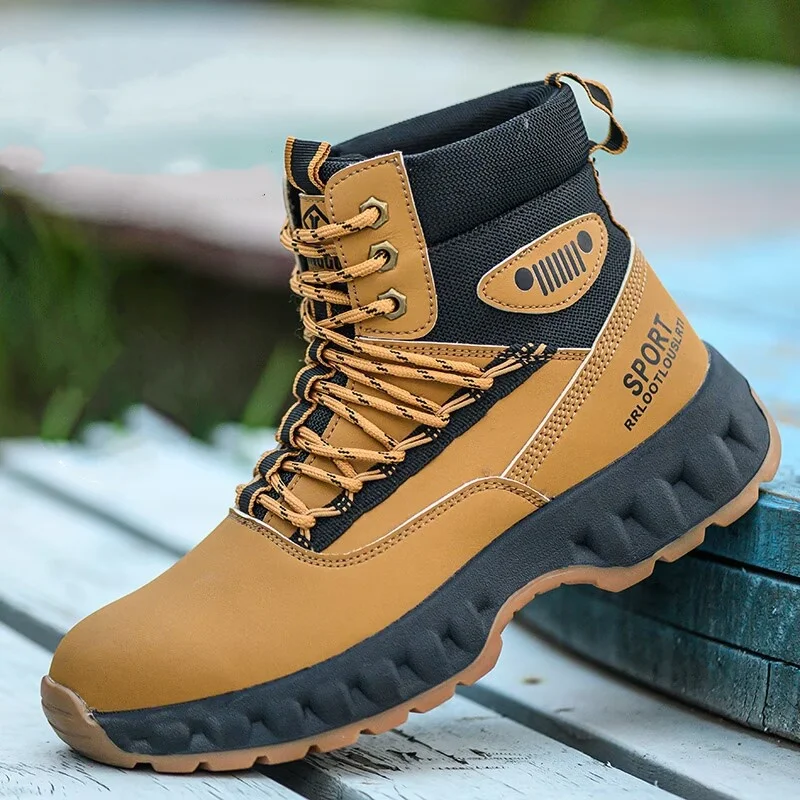 

Мужские модные стальные ботинки, рабочие защитные ботинки, оригинальная кожаная сварочная рабочая обувь, инструменты, защитные ботильоны, защитная обувь