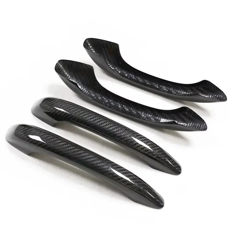 Car Cayenne Carbon Fiber Door Handle Dry Carbon Door Handle Housing Shell Protective Cover for Macan Cayenne