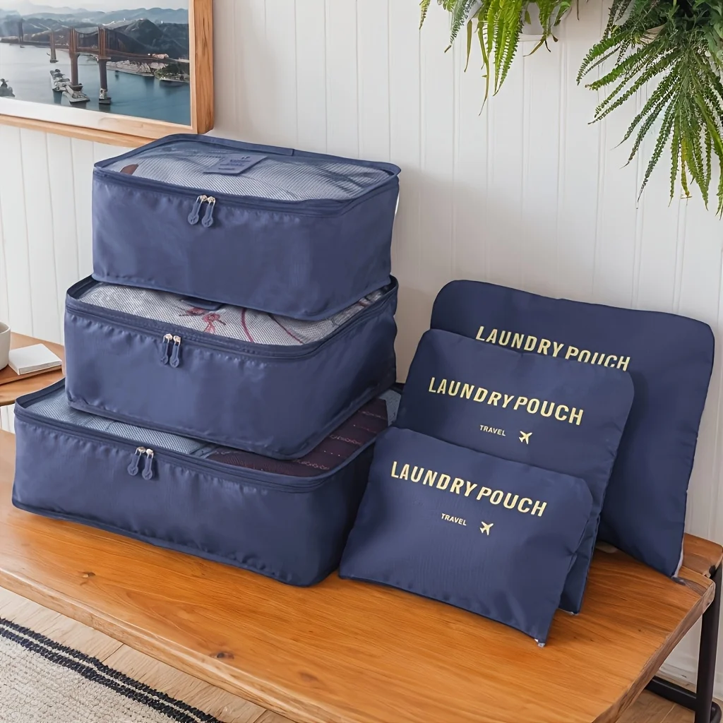 

Набор из 6 многофункциональных дорожных сумок-органайзеров для хранения вещей, комплект для путешествий, для женской одежды, для организации гардероба, для чемодана