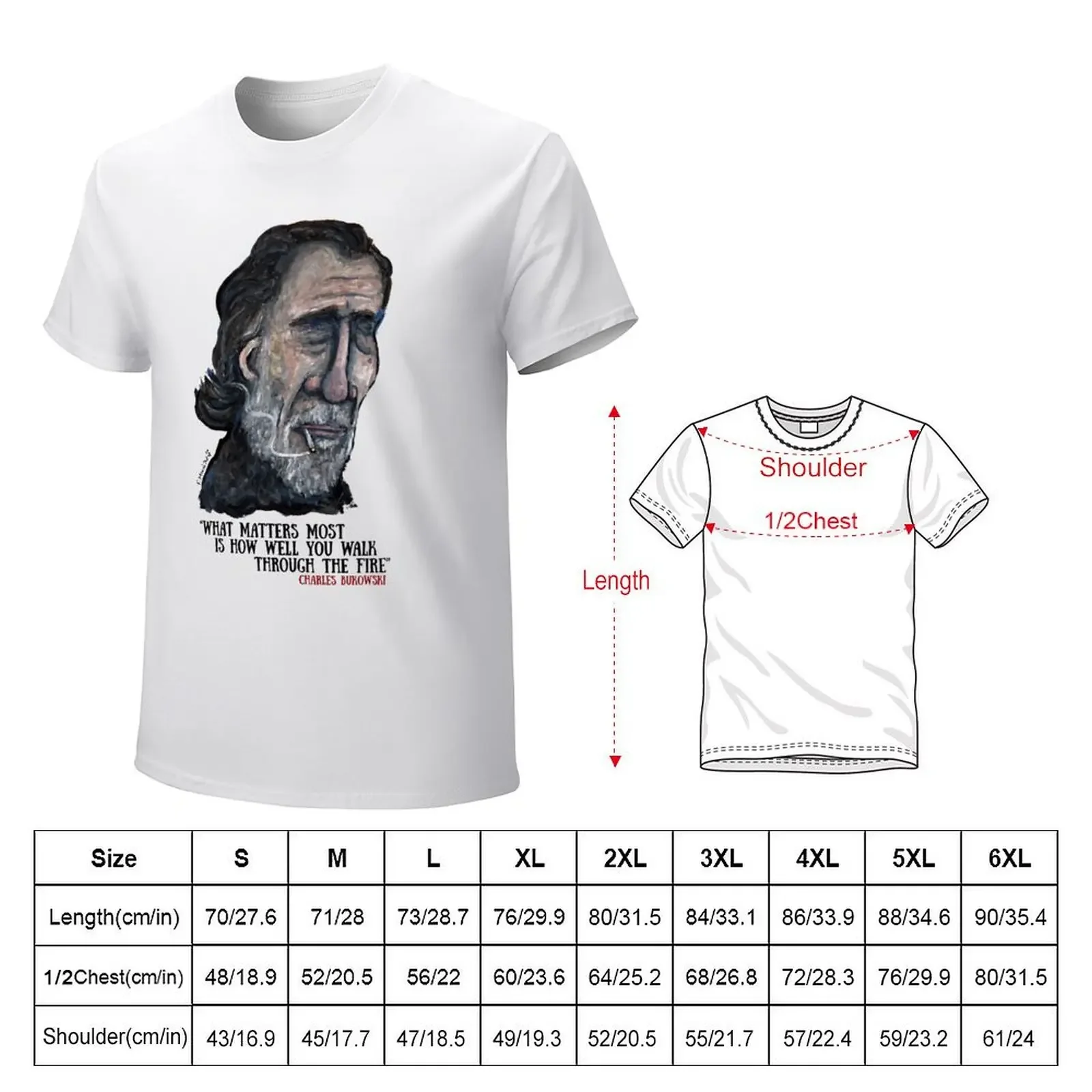 Mens Womens Bukowski Funny Fans T-Shirt Blouse plus sizes blacks slim fit t shirts for men