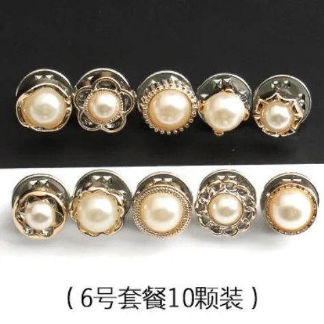 10PCs/Set Plastic Anti-exposure Snap Buttons For Clothings Rhinestone Decorative Buttons For Needlework Twist Fit Jeans Suit