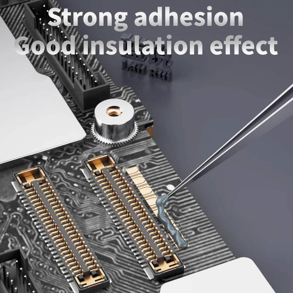 LANRUI 10ml Pasta isolante per ombra istantanea con polimerizzazione UV per scheda madre del telefono cellulare PCB Strumento di polimerizzazione isolante per riparazione filo volante
