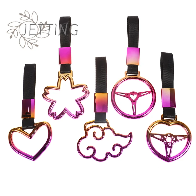 Hot 1Pc Train Bus Handle Hand Strap Drift Charm Strap Drift Auto Accessories Car Styling Car Heart Straps Front Tow Hook