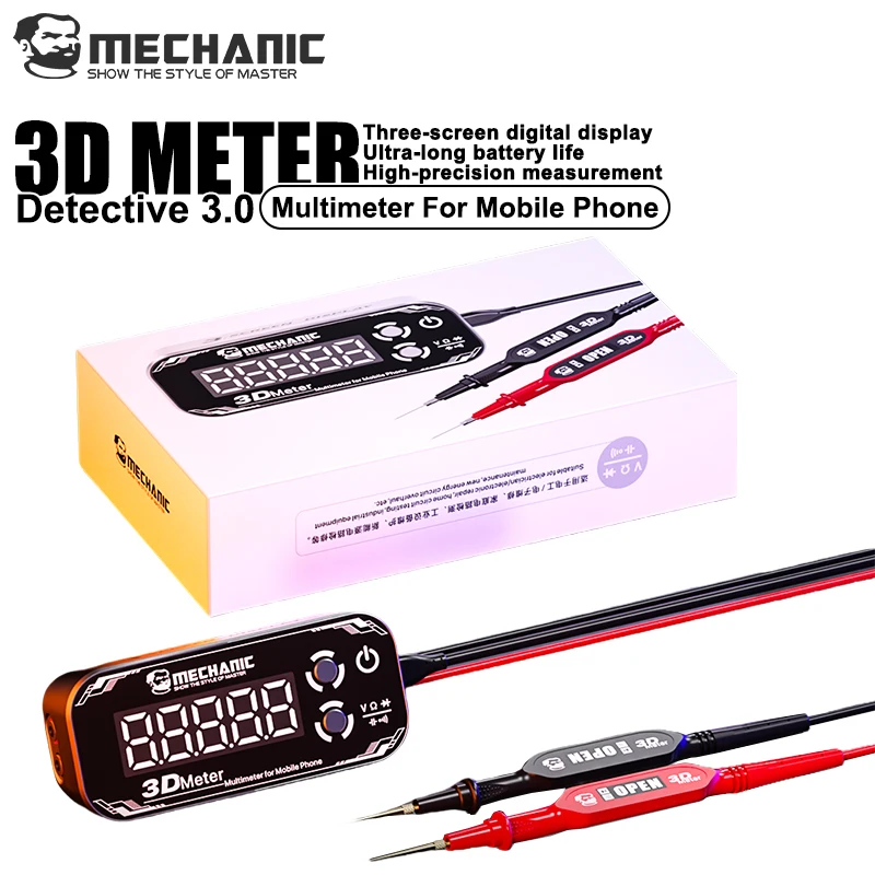 

MECHANIC 3D Meter Digital Multimeter with Triple Display High Precision Measurement Long Battery Life 4 Modes for Repair Tools