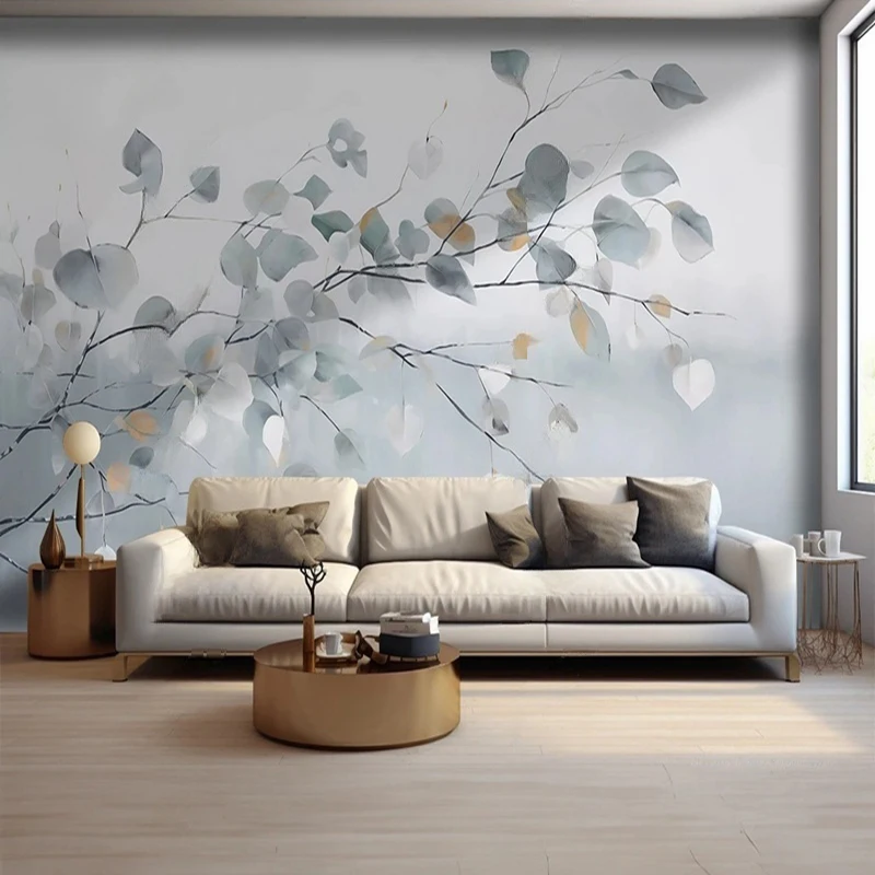 MU8638 Creative Plants forest flowers High-end green Chinese-style Custom sofa background wall paper murals home decor Living