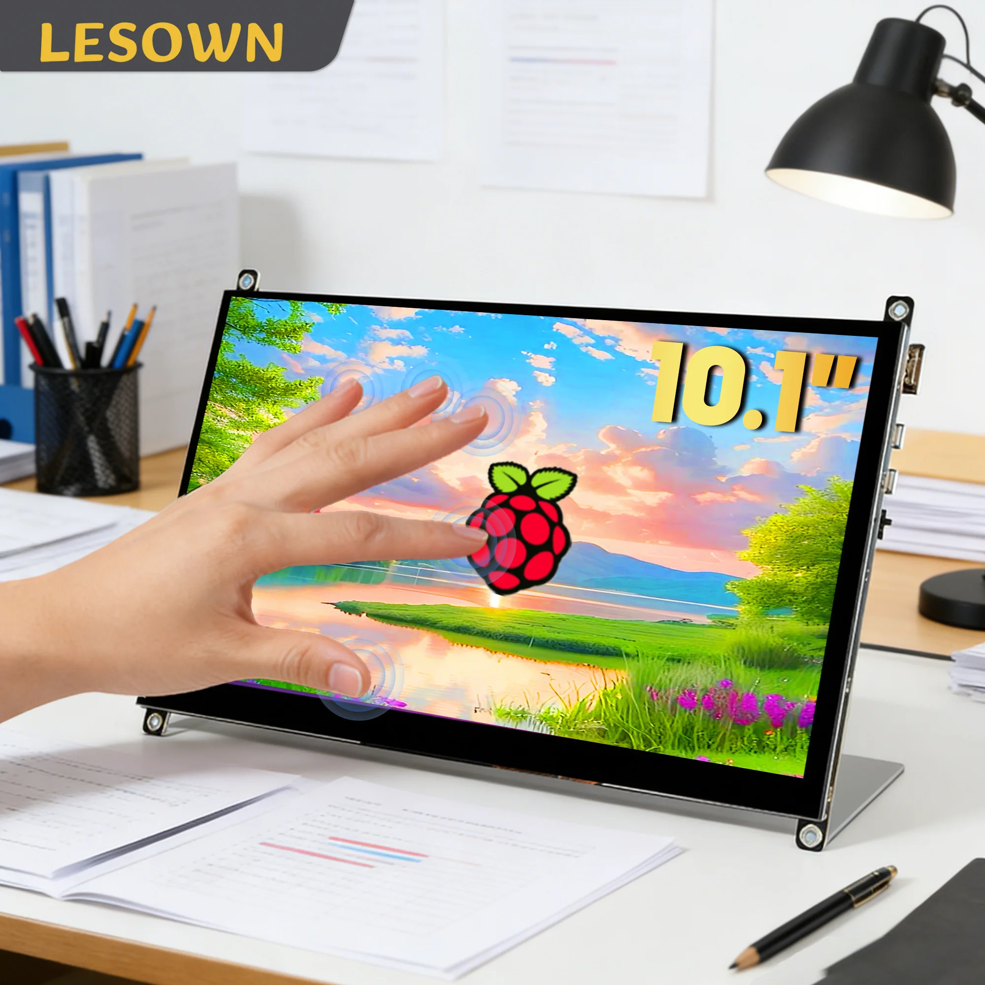 LESOWN Nintendo Switch LCD Screen 10.1 Inch HDMI LCD Module 1024x600 Capacitive Touch for Handheld Console Big Screen Build DIY