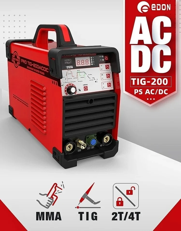 

TIG-200 PULSE ACDC INVERTER Aluminum Tig Welding Machine Stainless De Soldar TIG WELDER