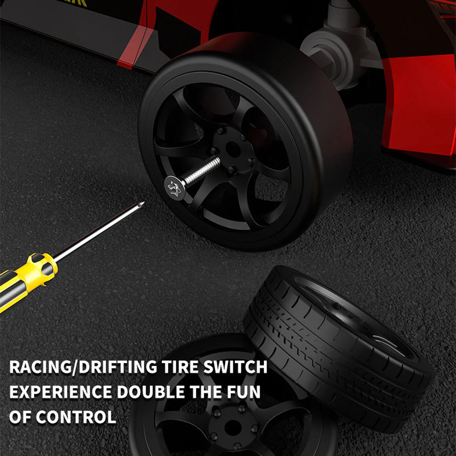 Voiture à dérive RC en plastique 1/18 Q165 360, 4WD, télécommande sans fil, véhicule de course électrique, lumières RTR, batterie émetteur