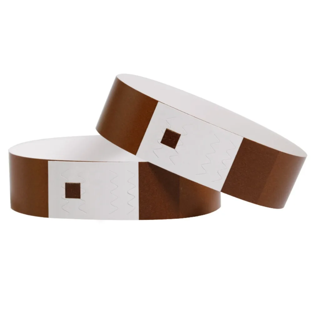 100 Pcs Paper Tyvek Wristbands Waterproof Ticket Bar Identity Disposable Wristbands Party Playground Synthetic Paper Wrist
