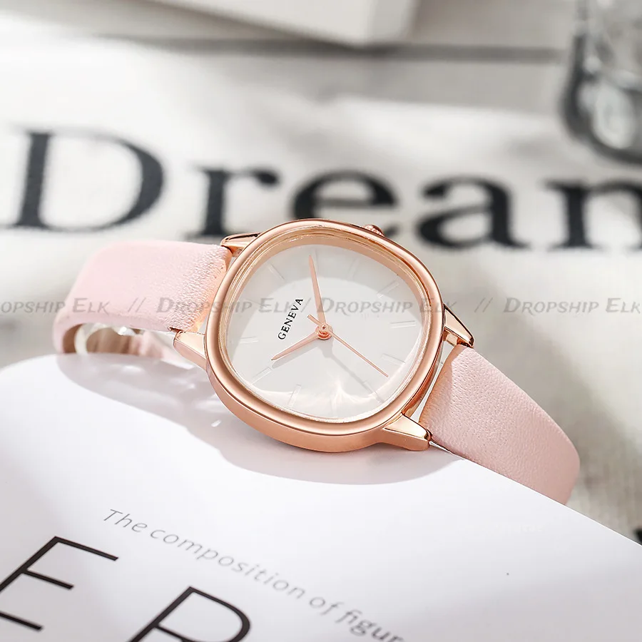 Relojes informales Para Mujer, relojes de pulsera simples de cuarzo, relojes de cuero, Reloj Para estudiantes, Reloj de Mujer, regalo para todos los días, Reloj Para Mujer