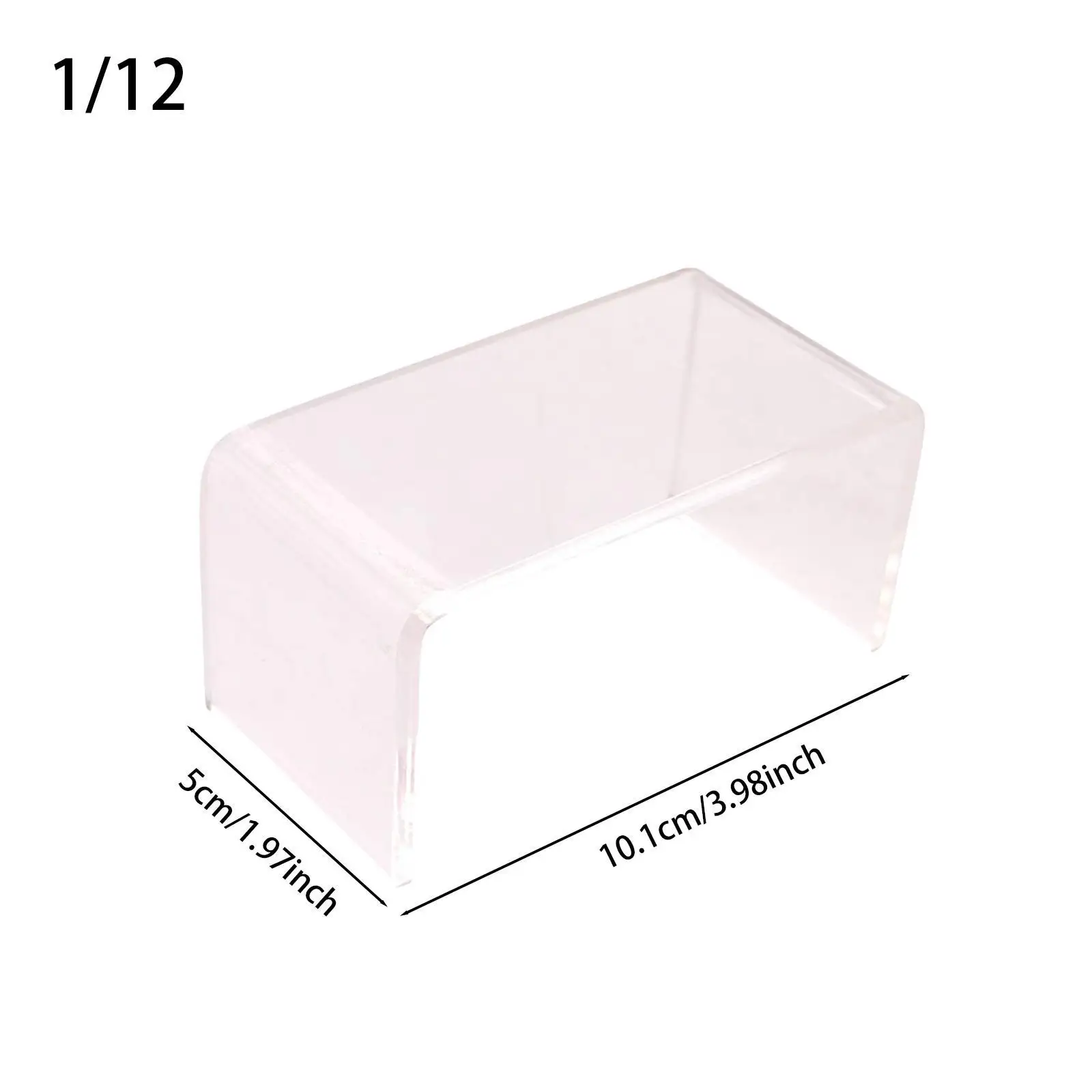 Dollshouse End Table Lifelike Design 1:12 Clear Floor Desk Rectangular Coffee and Side Table Mini Desk Model Dollhouse Accessory