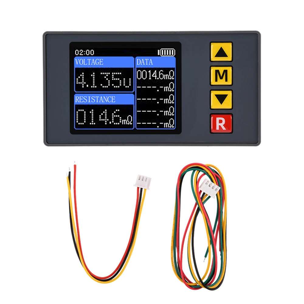 TS457 DC 5V Voltage Internal Resistance Tester Detector AC 4-Wires Adjustable Voltmeter Analyzer Tool With Kelvin Clip