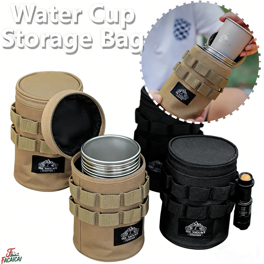 

Outdoor Cup Multifunction Storage Bag Lightweight Accessory with Hanging Holes Storage Bag with Handle Camping Supplies