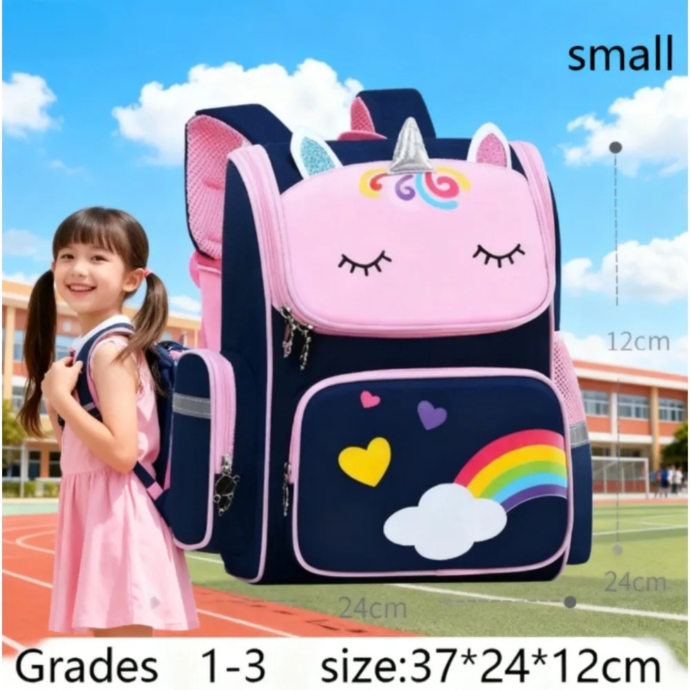 

Детский рюкзак для девочек с большой вместительностью, водонепроницаемая школьная сумка с принтом единорога для детей 2-16 лет, милый детский рюкзак Kawaii