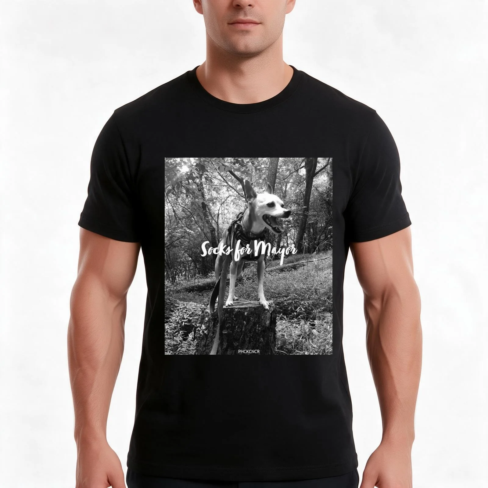 Socks for Mayor T-Shirt, Summer Casual Cotton Tee, Oversized Streetwear Tops, Vintage Graphic Print, Loose Fit Short Sleeve