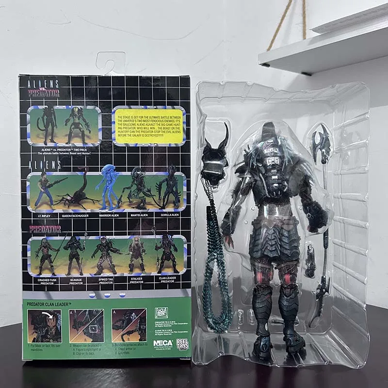 شخصية عمل المحارب زعيم عشيرة المفترس ، كبير الفضائيين ، ألعاب نموذجية قابلة للتجميع ، هدية ديكور مكتب للأطفال