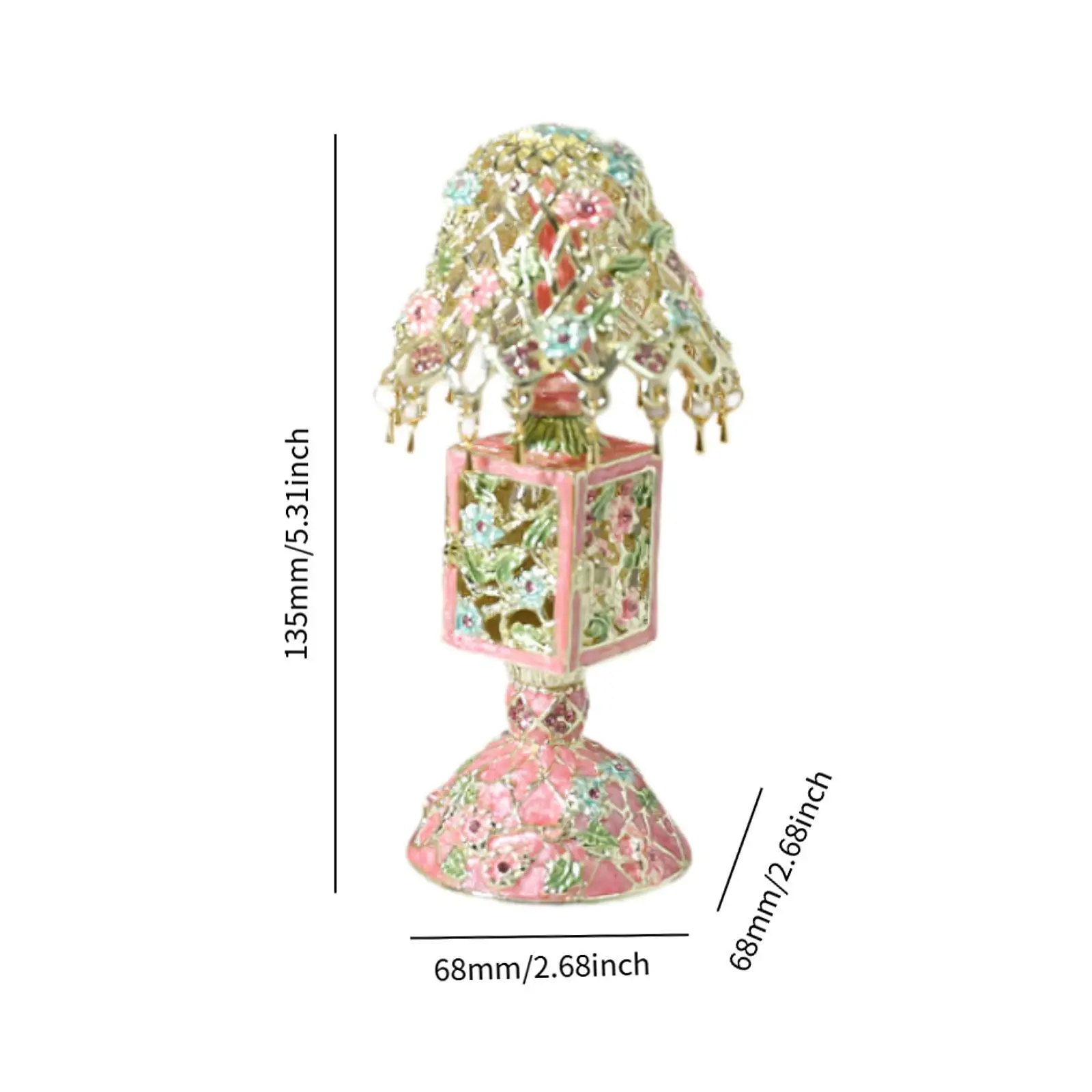 المينا صندوق مجوهرات محور قلادة أقراط تذكار مربع الديكور