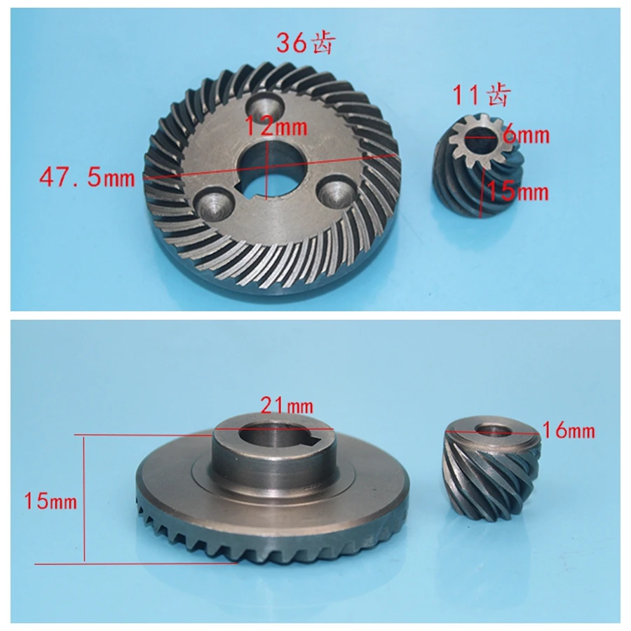 1PC Spiral Bevel Gear For Makita 9553 Angle Grinder 36 Teeth 11 Teeth 6mm Pinion