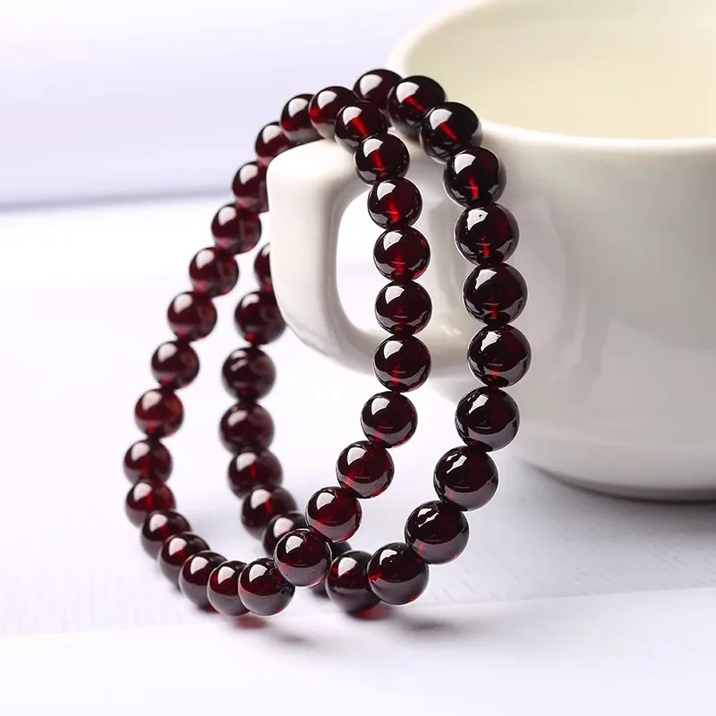 Natural Claret Garnet Bracelet Women Single and Multi Circle