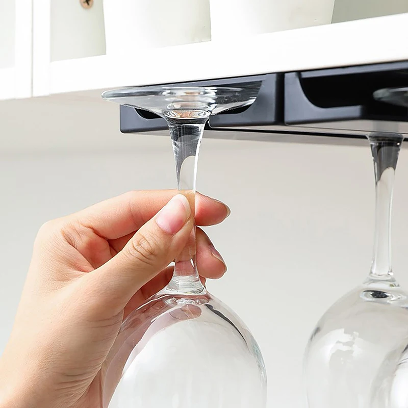 Bar Wine Glass Rack - Non-drilled Cup Holder In Kitchen And Dining Room Upside-down Rack For Household Wine Glasses